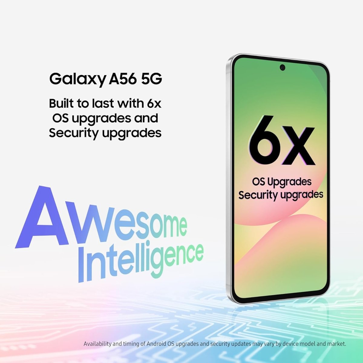 Samsung Galaxy A56 5G Smartphone, Awesome Intelligence, 8GB RAM, 128GB Memory Storage, 50MP Camera, Awesome Graphite, 1 Year Manufacturer Warranty