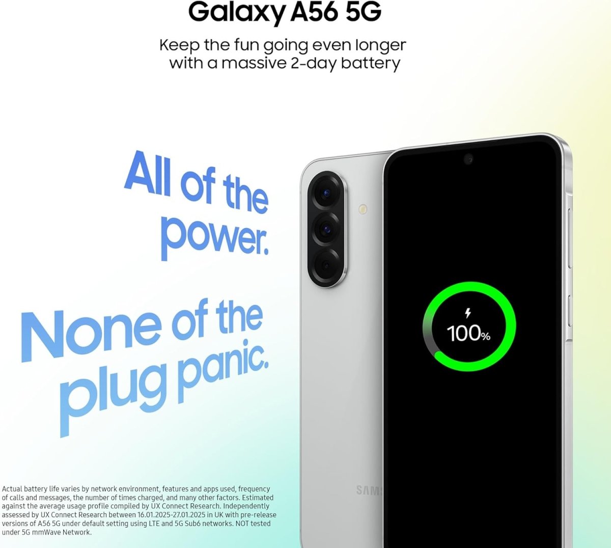 Samsung Galaxy A56 5G Smartphone, Awesome Intelligence, 8GB RAM, 128GB Memory Storage, 50MP Camera, Awesome Graphite, 1 Year Manufacturer Warranty