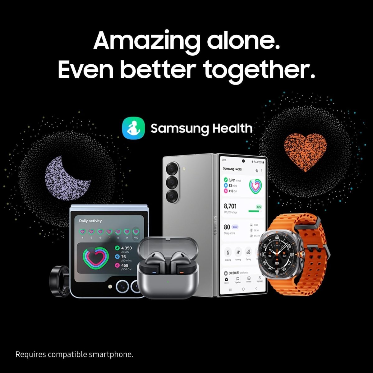 Samsung Galaxy Watch Ultra 47mm LTE AI Smartwatch w/Energy Score, Wellness Tips, Heart Rate Tracking, Sleep Monitor, Fitness Tracker, GPS, 2024,Titanium Silver