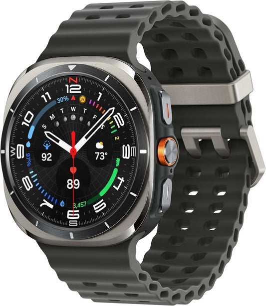 Samsung Galaxy Watch Ultra 47mm LTE AI Smartwatch w/Energy Score, Wellness Tips, Heart Rate Tracking, Sleep Monitor, Fitness Tracker, GPS, 2024,Titanium Silver