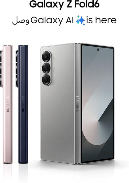Samsung Galaxy Z Fold6 (AI Phone) - 12GB RAM + 256GB Storage - Silver Shadow 1 Year Local Warranty