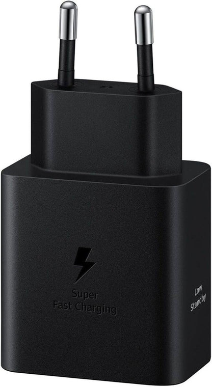 Samsung Original 45W PD Power Adapter With Compact Design/USB - C Port/USB Type - C to C Cable (5A/1.8m) Super Fast Charging - (Black)