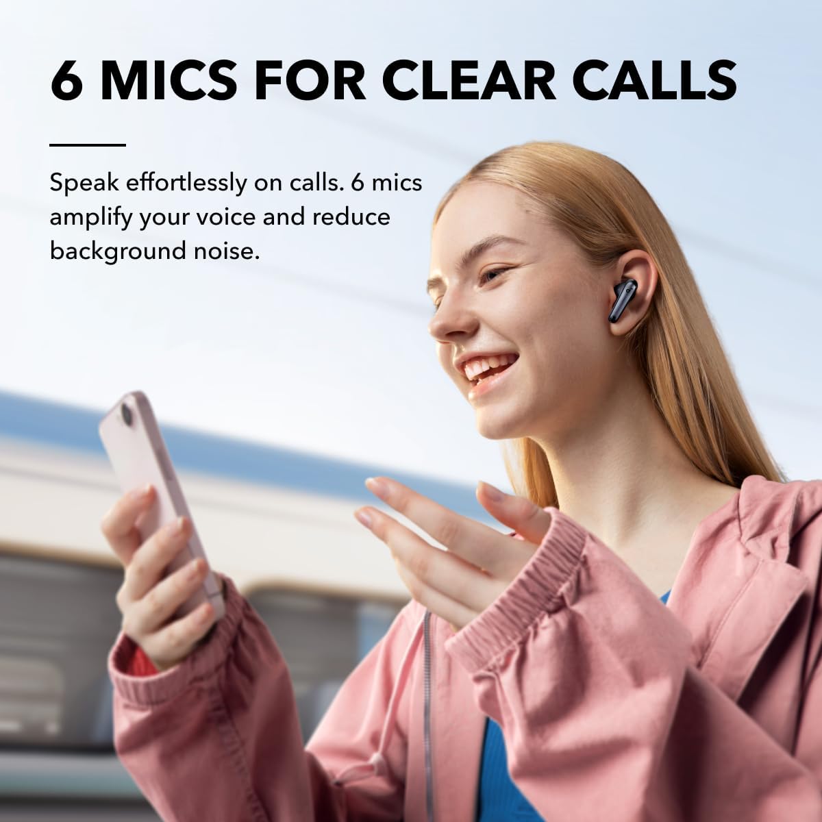 soundcore by Anker Liberty 4 NC Wireless Noise Cancelling Earbuds, 98.5% Noise Reduction, Adaptive Noise Cancelling to Ears and Environment, Hi - Res Sound, 50H Battery, Wireless Charging, Bluetooth 5.3