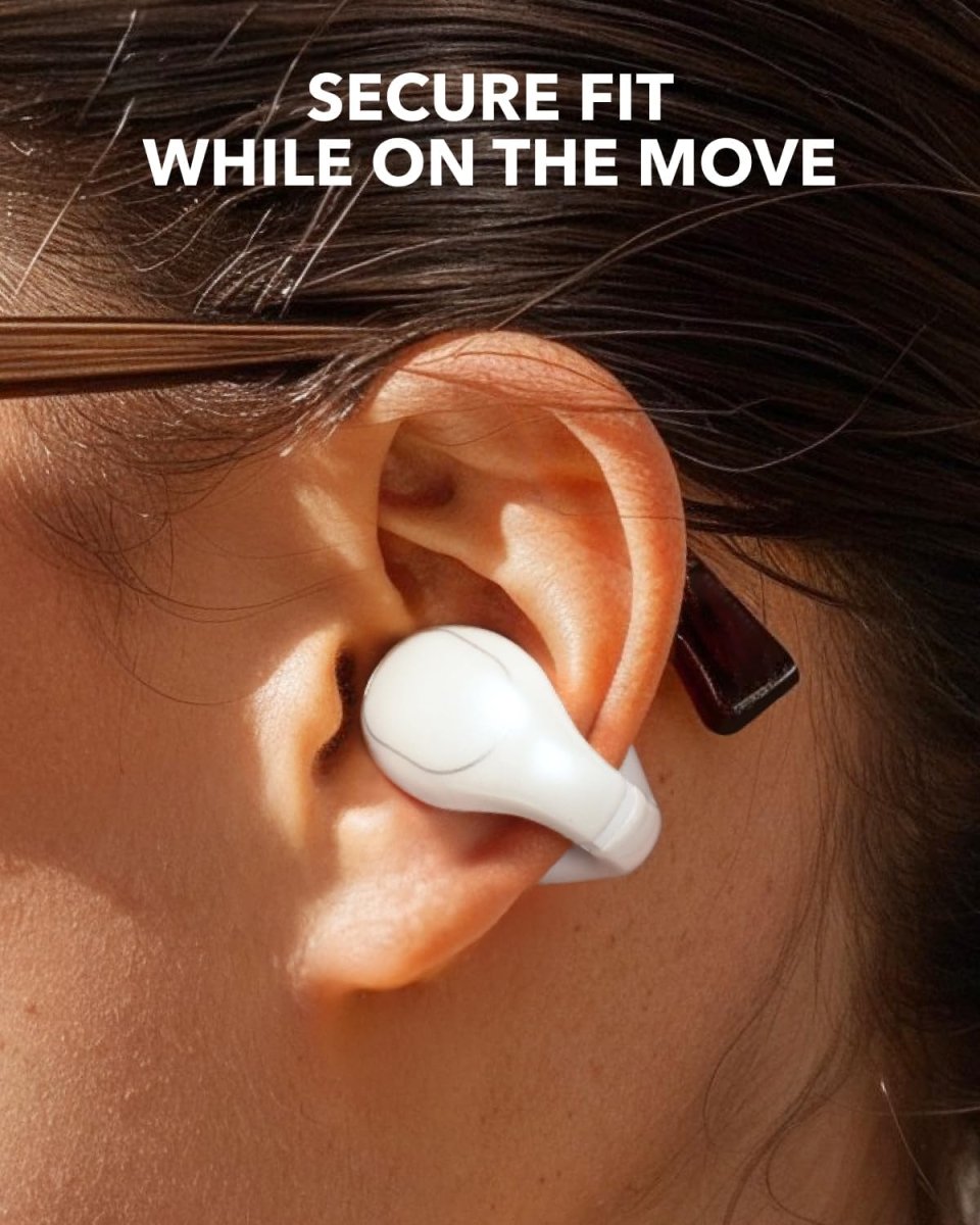 Soundcore C30i by Anker, Open - Ear Earbuds, Clip - On Headphones, Lightweight Comfort, Stable Fit, Firm - Shell Design, Attachable Ear Grips, Big Drivers for Clear Audio, 30H Play, IPX4 Water - Resistant