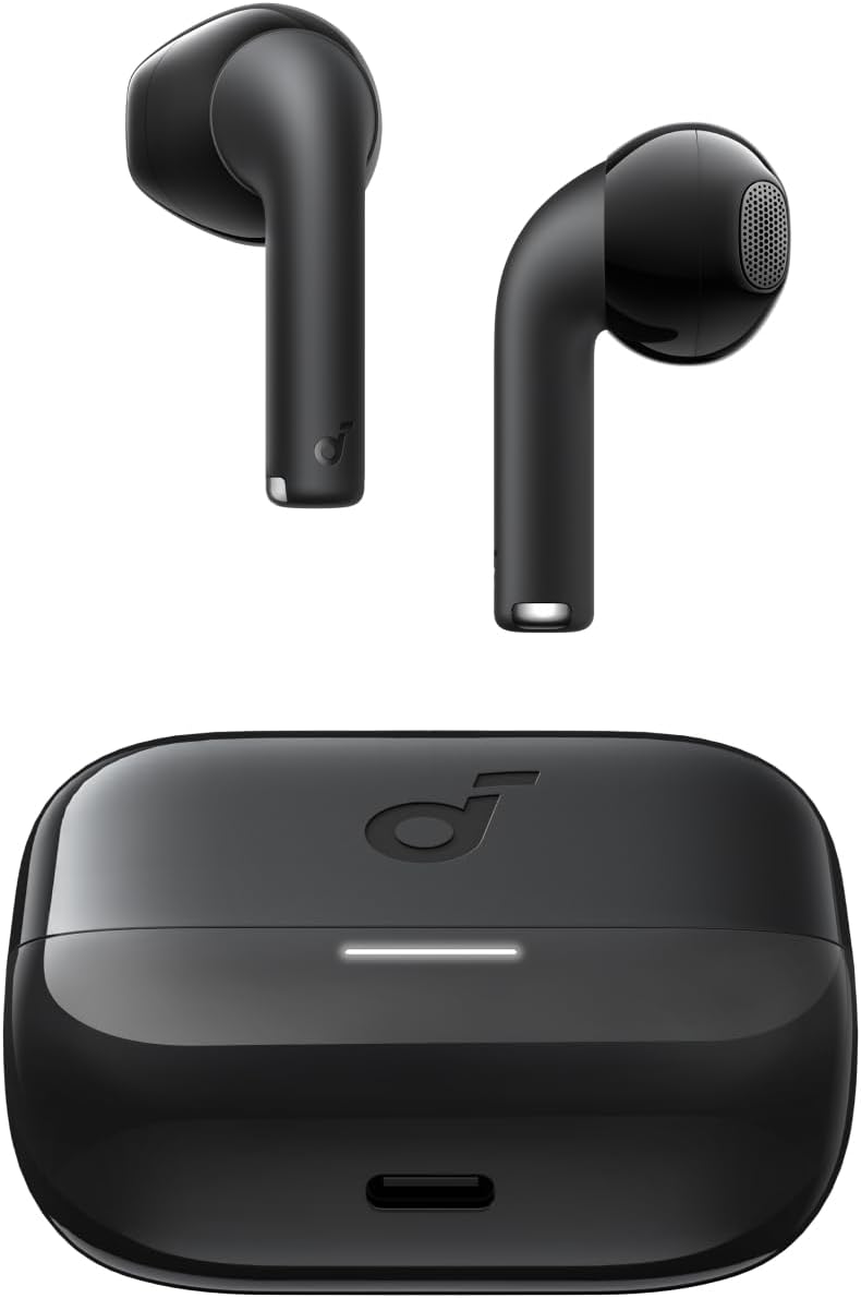 Soundcore K20i by Anker, Semi - in - Ear Earbuds, Bluetooth Wireless, 36H Playtime, Fast Charge, Clear Sound, Comfortable Fit, ENC 2 - Mic Clear Calls, Custom EQ, IPX5, Bluetooth 5.3, App Control.