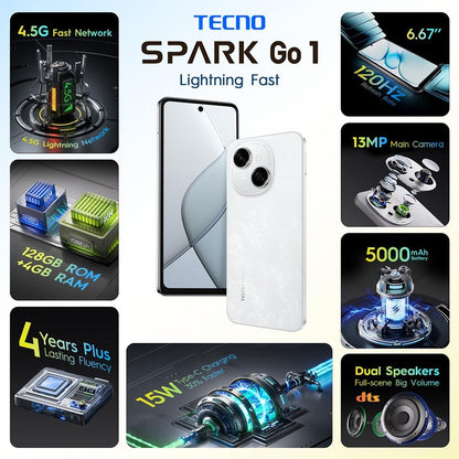 Tecno Spark Go 1 Dual SIM - 3GB RAM 64GB - Local Warranty