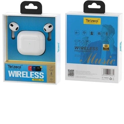 Telzeal Germany Wireless Noise Cancelling Stereo Earphones(Model A4)_White