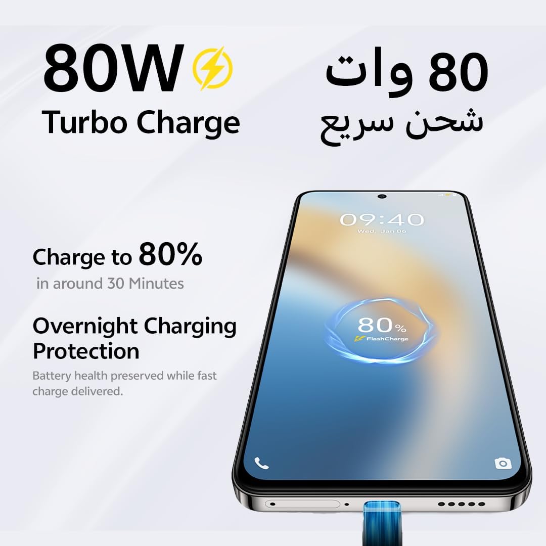 vivo V40 Lite 5G (Dynamic Black, 12GB RAM, 256GB) | 120Hz AMOLED Display | 32MP Selfie Camera | 5000Ah Battery | IP64 – Local Warranty 18 Months.