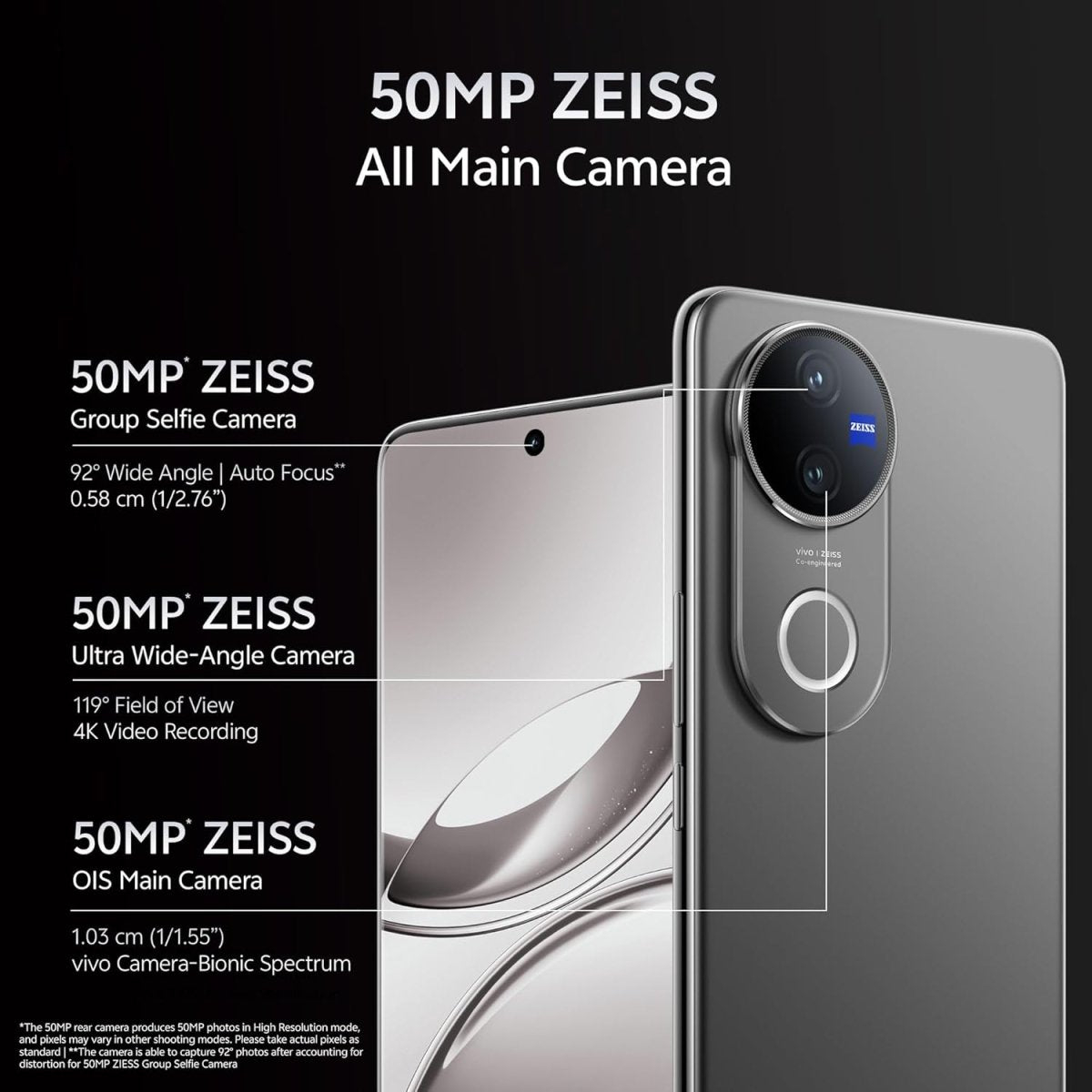 Vivo V50 5G (8GB RAM, 256GB Storage) Local Warranty 18 Months.