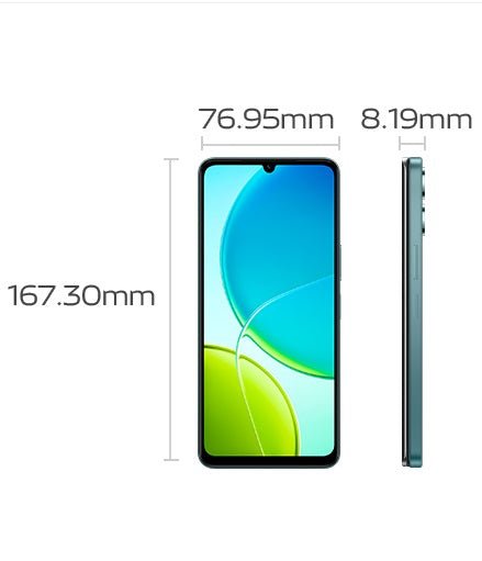 VIVO Y04 ,128GB Storage, 4GB RAM, 4G Connectivity - Green, Titanium Gold