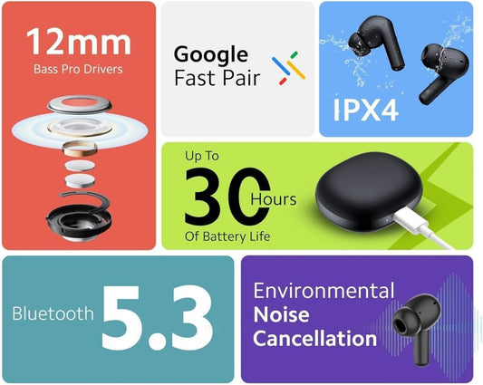 xiaomi-redmi-buds-4-active-tws-earbuds-bluetooth-53-low-latency-gaming-ai-call-noise-cancelling-ip54-waterproof-30hr-playtime-12mm-driver-lightweight-comfort-wh-387911 - سوق ستور Souq Store 