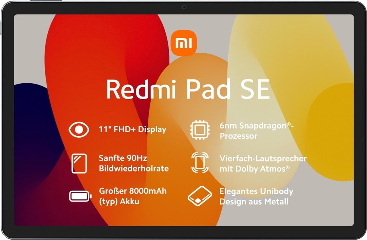 Xiaomi Redmi Pad SE WiFi 11" FHD+ 90HZ refresh rate, Snapdragon 680 CPU, 8GB Ram+256GB ROM, Quad Speakers with Dolby Atmos, 8000mAh Bluetooth 5.3 8MP + Graphite Gray | 1 year local warranty